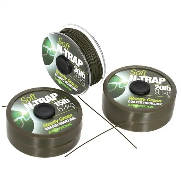 Leader N-Trap Soft 20M 15Lbs Weedy Green