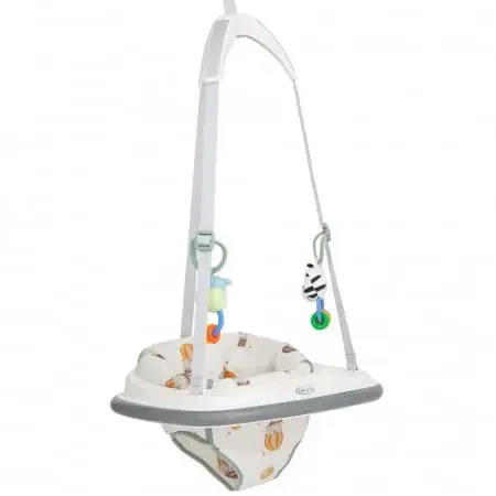 Leagan/Balansoar Graco Bumper Jumper Up Away, potrivit de la 6 pana la 12 luni, greutate maxima 12 kg (Alb)