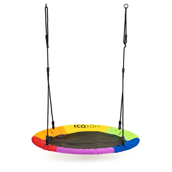 Leagan cuib Ecotoys, 150 kg, 100 cm, reglabil, multicolor KID066866, la doar 167,00 lei