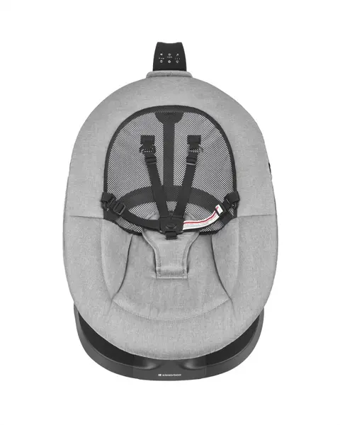 Leagan electric 2in1 Kikkaboo Zazu Grey cu tehnologie inteligenta de miscare in 3 directii,panou de comanda tactil,cadru din otel,3 viteze de balansare,cronometru,2 pozitii reglare spatar,greutate admisa 30 kg