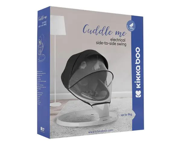 Leagan electric cu telecomanda KikkaBoo Cuddle Me Light Grey