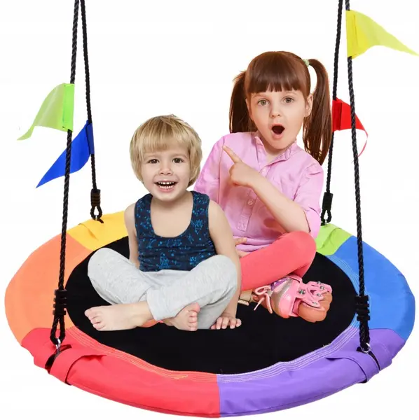 Leagan pentru copii tip cuib, Malplay Storks Nest multicolor, diametru 100 cm