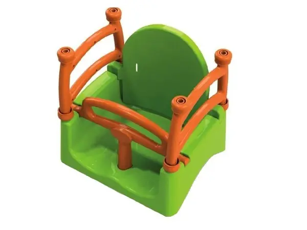 Leagan suspendabil 3 in 1 pentru copii Doloni GreenOrange cu suport spate, opritor picioare, centura siguranta, dimensiune 33 x 39.7 x 41.1 cm