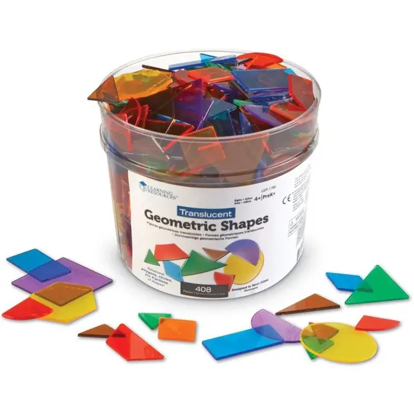 Learning Resources Forme geometrice transparente (408 piese)