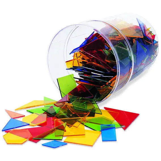 Learning Resources Poligoane colorate - set 450 buc