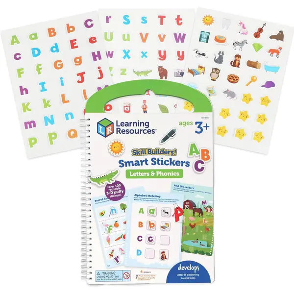 Learning Resources Set activitati educative cu abtibilduri - Litere si sunete (lb.engleza), Varsta recomandata: 3 ani+