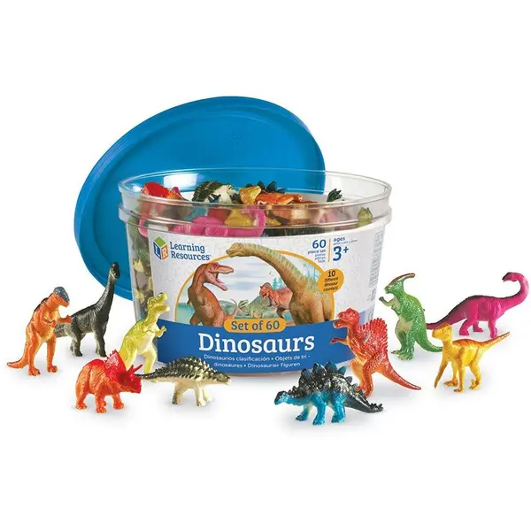 Learning Resources Set pentru sortat - Dinozauri jucausi (60 piese)