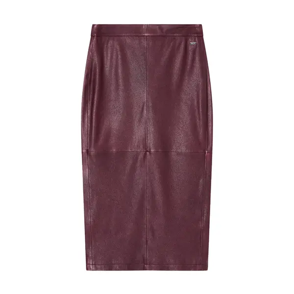 Leather midi skirt 2