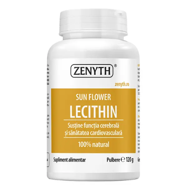 Lecitina din floarea soarelui - pulbere, Zenyth | 120 g