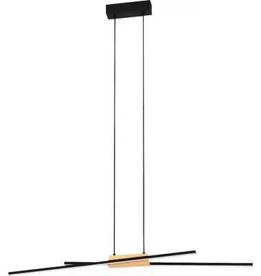LED Pendul Eglo - Panagria, 2х13W, 3120 lm, 3000K, L-935 FSC, reglabil, negru/lemn