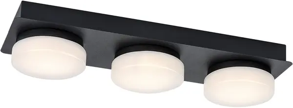 LED Plafon Rabalux - Attichus 75003, IP 44, 18 W, negru mat