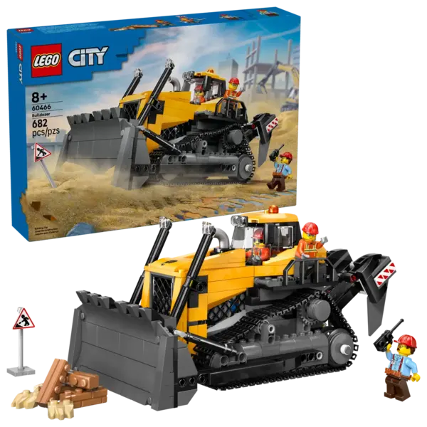 LEGO City - Yellow Bulldozer with Front Loader (60466) | LEGO