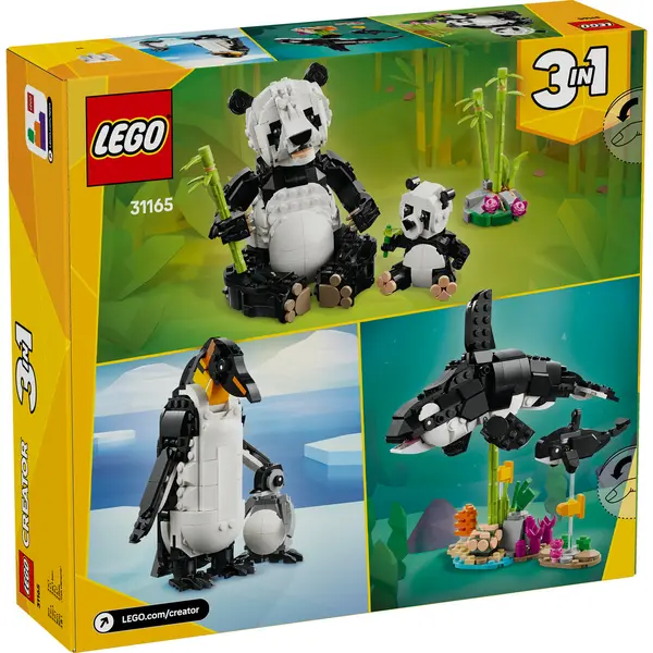 LEGO Creator - Animale salbatice: Familia de ursi panda, 3 in 1 (31165) | LEGO