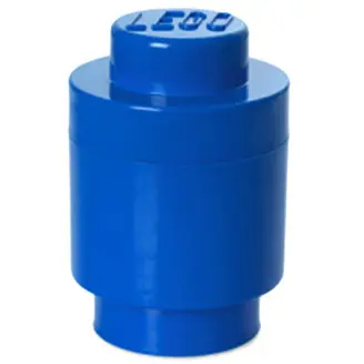 LEGO® Cutie rotunda depozitare LEGO 1x1 albastru inchis