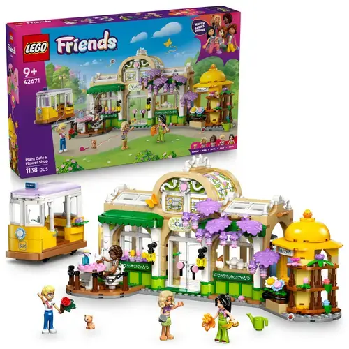 LEGO® Friends - Cafenea cu multe plante si florarie 42671, 1138 piese