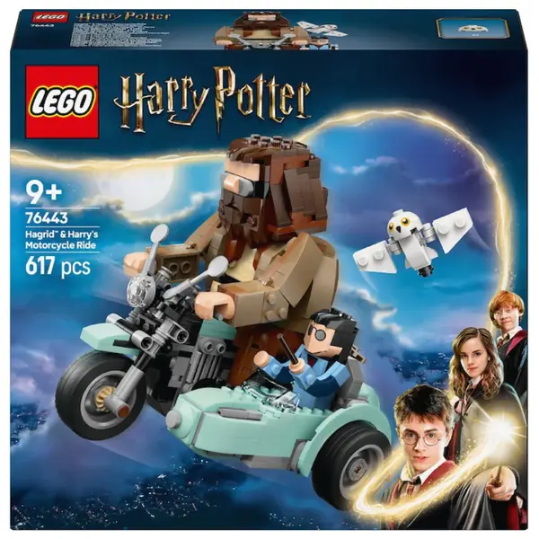 Lego Harry Potter - Hagrid si Harry intr-o tura cu motocicleta 76443