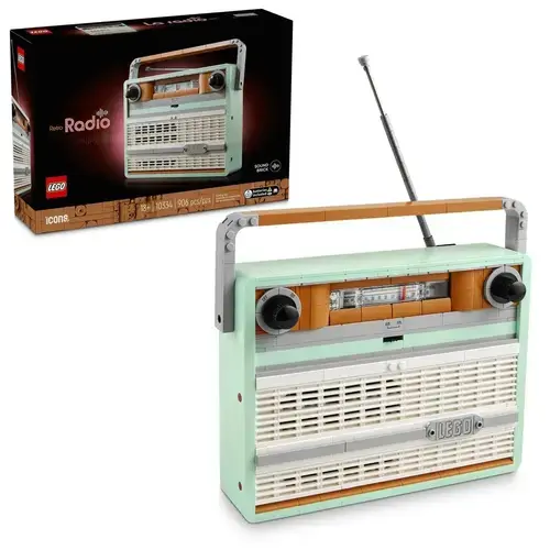 LEGO Icons 10334 Radio Portabil Retro, 906 piese