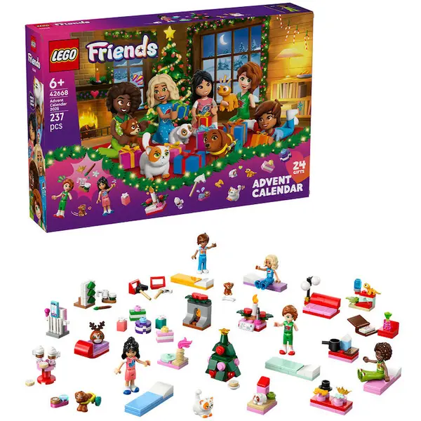 LEGO® Jucarie LEGO® Friends, Calendar de advent 42668, 237 piese, 6 ani+
