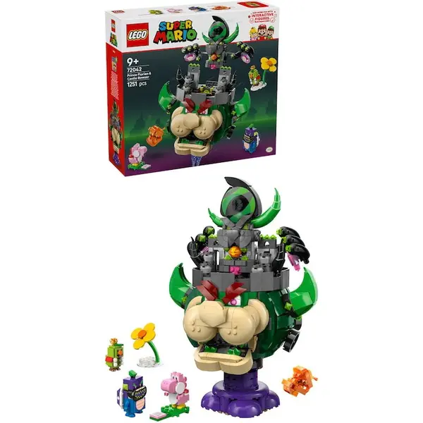 LEGO® Jucarie LEGO® Super Mario - Prince Florian si Castle Bowser 72042, 1251 piese, 9 ani+