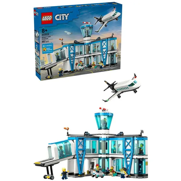 LEGO® LEGO® City - Aeroport cu avion 60502, 887 piese