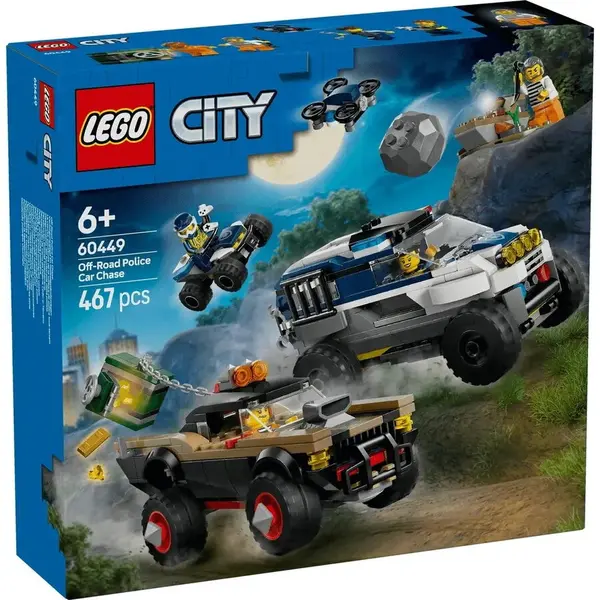 LEGO® LEGO® City - Urmarire cu masini de politie off-road 60449, 467 piese