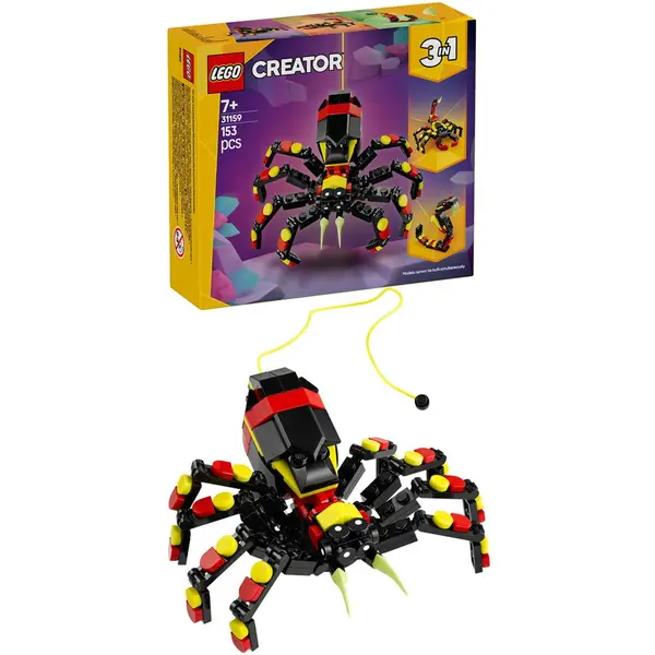 LEGO® LEGO® Creator 3 in 1 - Animale salbatice: Paianjen surprinzator 31159, 153 piese