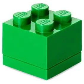 LEGO® LEGO Mini cutie depozitare LEGO 2x2 verde inchis