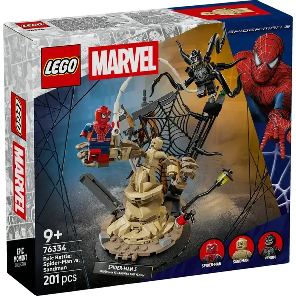 LEGO MARVEL BATALIE MEMORABILA OMUL PAIANJEN VS SANDMAN 76334