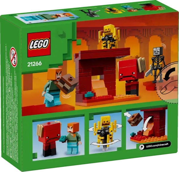 LEGO Minecraft - Batalie deasupra lavei in Nether (21266) | LEGO