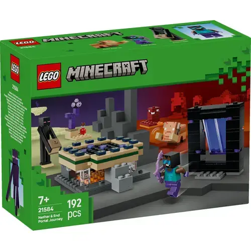 LEGO® Minecraft - Calatorie prin portalurile Nether si End 21584, 192 piese