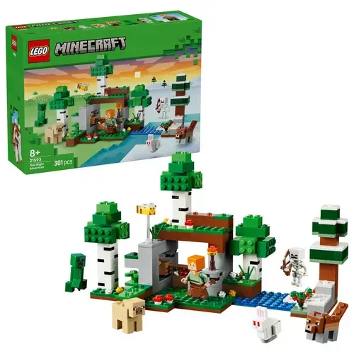 LEGO® Minecraft Prima aventura pe timp de noapte 21593, 301 de piese