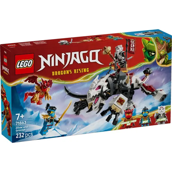 LEGO® Ninjago - Zilvar si monstrul dragon Grimtak (71863)