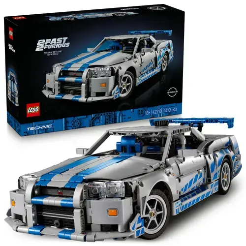 LEGO® Technic - Masina Nissan Skyline GT-R (R34) din Mai furios, mai iute 42210, 1410 piese