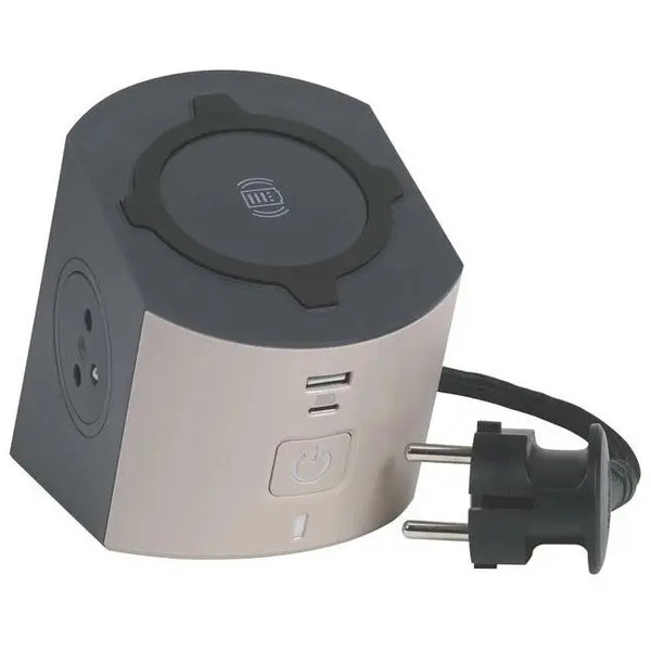LEGRAND Multipriza cu intrerupator Legrand 049402 2Z tip E + USB-A+USB-C si functie de incarcare fara fir 10W 2m