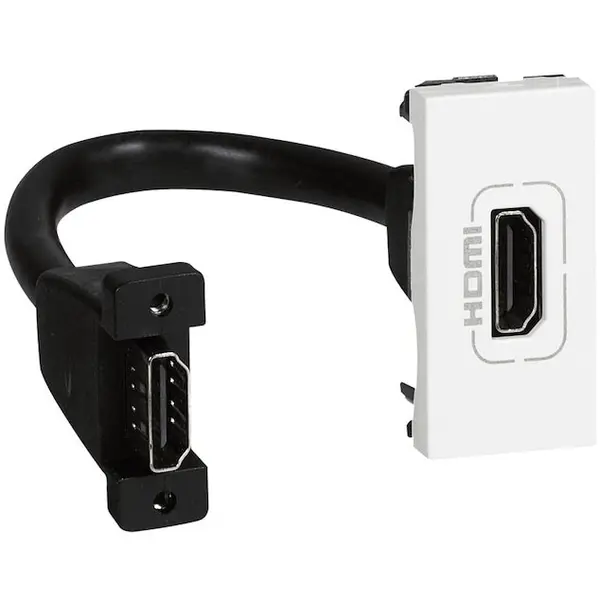 LEGRAND Priza Legrand HDMI Tip A cu cablu alb (78778)