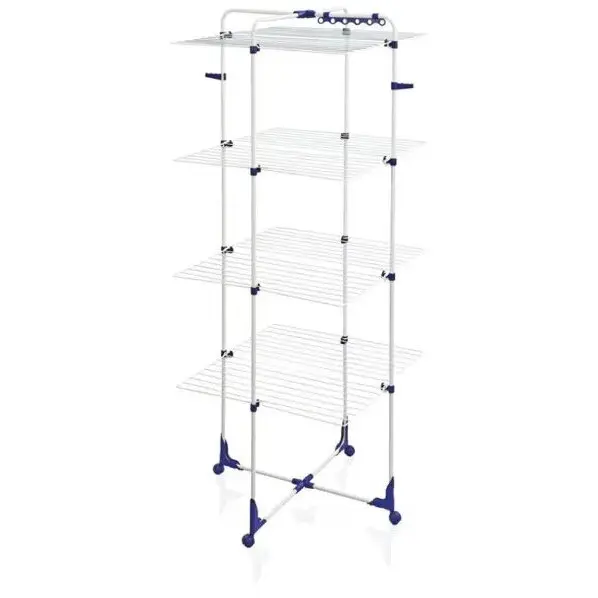 Leifheit Uscator de rufe Leifheit Classic Tower 450, 81456, 45m lungime uscare, 4 niveluri, mobil, pentru interior/exterior