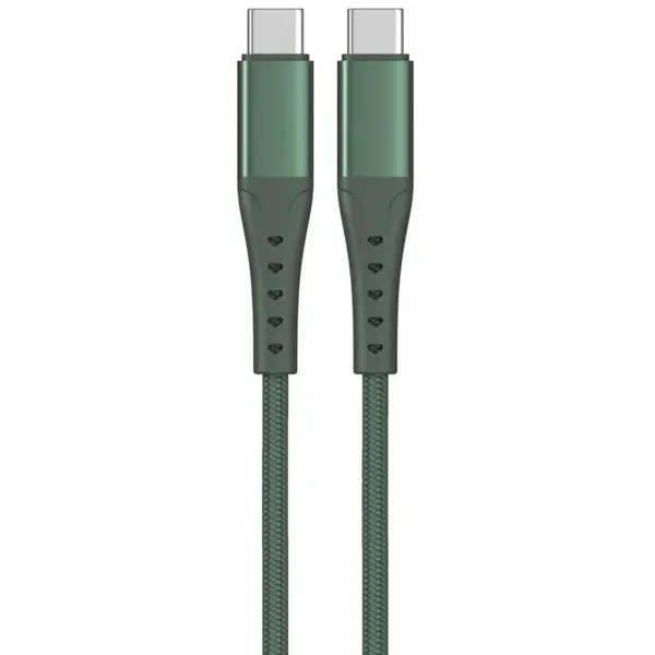 Lemontti Cablu Bending Aluminum Type-C la Type-C, Fast Charge, PD 60W, 2m, Verde