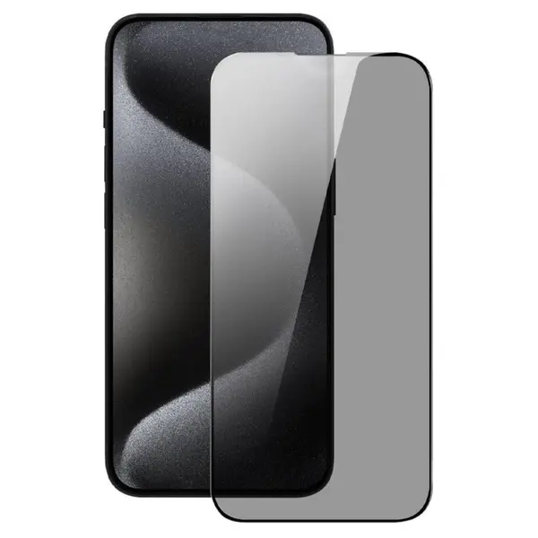 Lemontti Folie Sticla Privacy Full Fit iPhone 16 Pro Negru