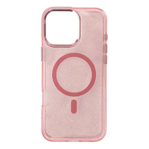 Lemontti Husa Glitter MagSafe iPhone 16 Pro Max Roz
