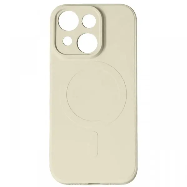Lemontti Husa Silicon iPhone 15 Plus MagSafe Crem