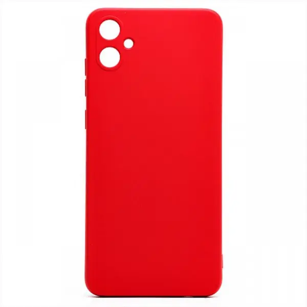 Lemontti Husa Silicon Soft Slim Samsung Galaxy A05 Rosu (material mat si fin, captusit cu microfibra)
