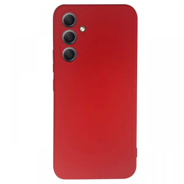 Lemontti Husa Silicon Soft Slim Samsung Galaxy A34 5G Rosu (material mat si fin, captusit cu microfibra)