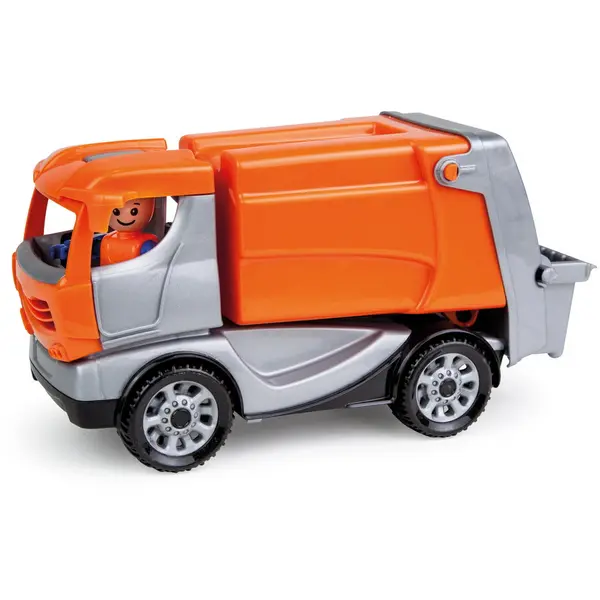 Lena Jucarie Lena Camion de gunoi 01623, Culoare Gri si Portocaliu, Material Plastic, Varsta minima 2 ani