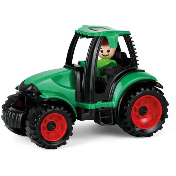 Lena Tractor Lena, Culori Negru si Verde, Material Plastic, Varsta minima 2 ani, Include figurina