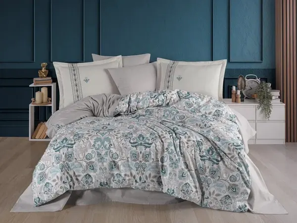 Lenjerie Anabel Turquoise (Bumbac 100% Poplin)