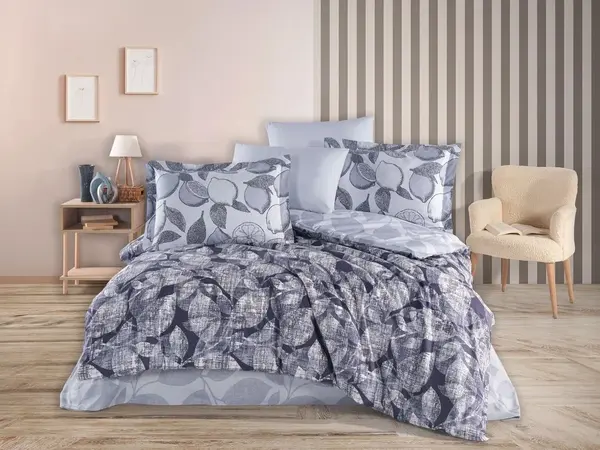 Lenjerie Calisse Navy Blue (Bumbac 100% Poplin)