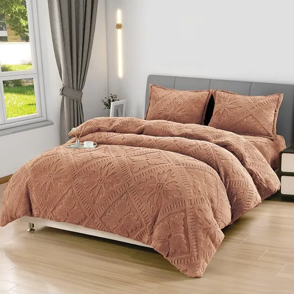 Lenjerie cocolino cu Elastic 180x200 Sigma V12 Caramiziu (Cocolino)