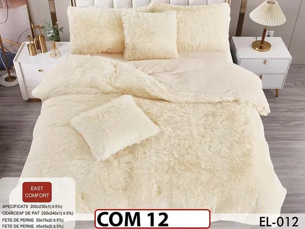 Lenjerie Cocolino Fluffy Pufoasa cu 6 piese - COM12