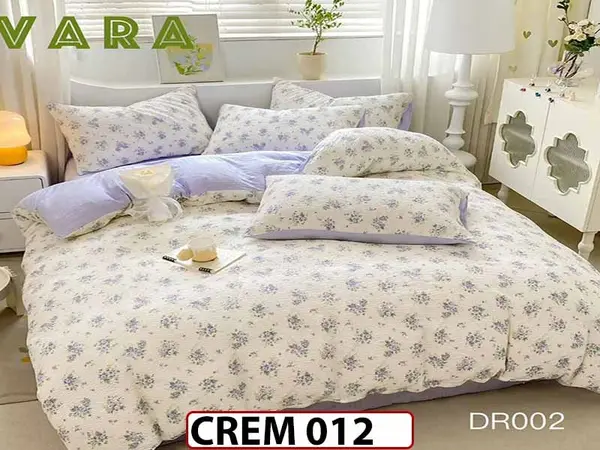 Lenjerie Creponata 1 Persoana cu 4 Piese - CREM 012