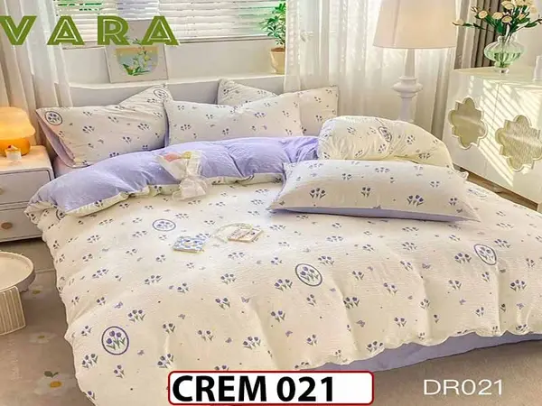 Lenjerie Creponata 1 Persoana cu 4 Piese - CREM 021
